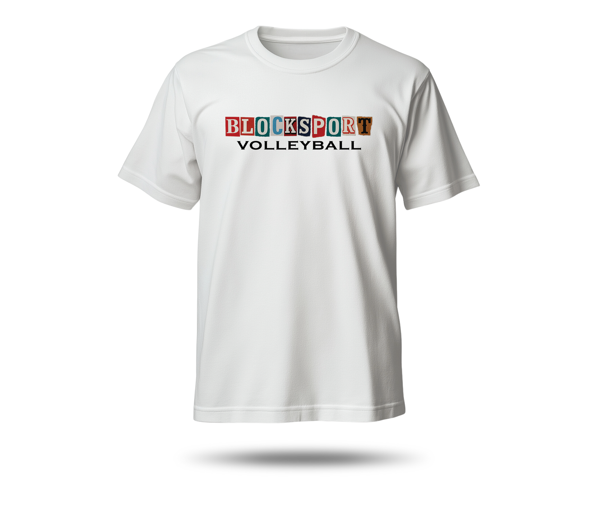 BLOCKSPORT Volleyball Ransom Letter Tee