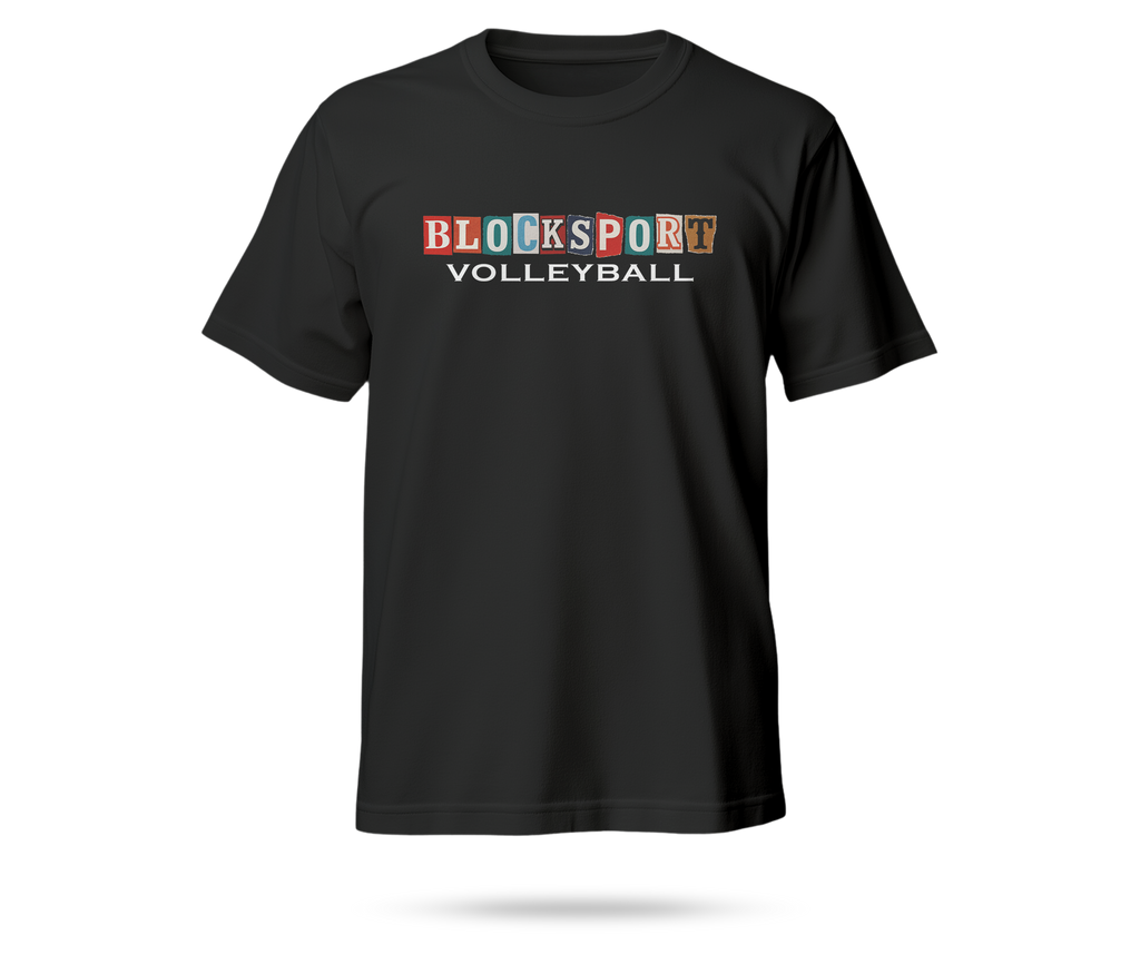 BLOCKSPORT Volleyball Ransom Letter Tee